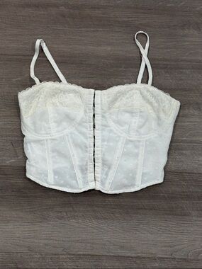 Pacsun white corset crop top